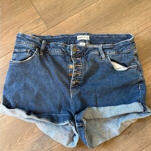 Ava & Viv Blue Jean Shorts with Cuffed Hem